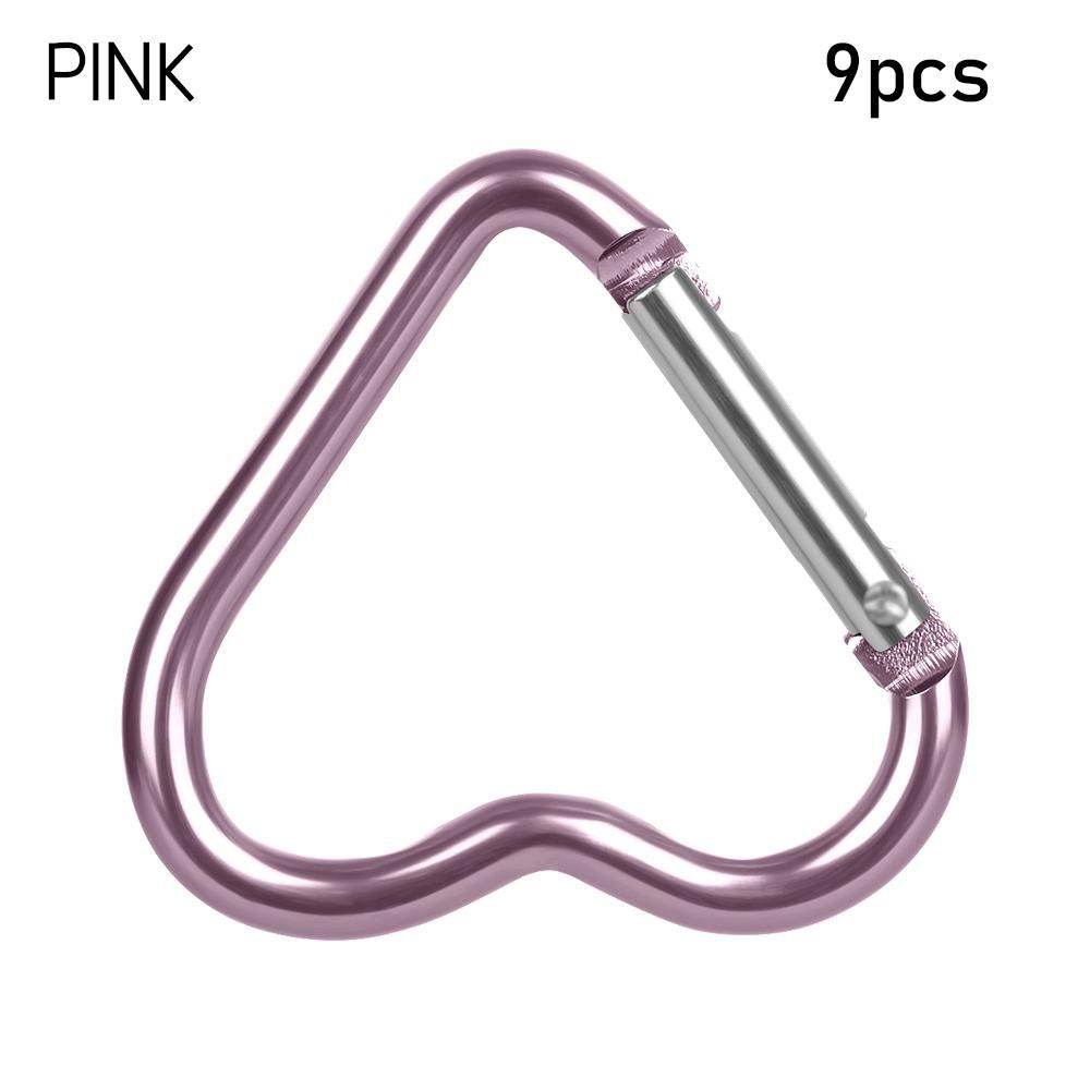 Hanging Outdoor Camping Tool Aluminum Carabiner Heart-shaped Buckles Keyring Hook Keychain Clip