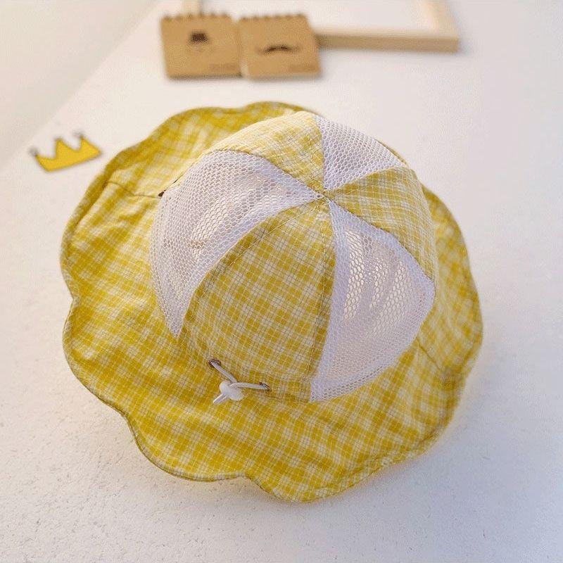 Детская солнцезащитная шляпа, летняя сетчатая солнцезащитная шляпа, милая детская шляпа с большими полями, шляпа рыбака, пляжная солнцезащитная шляпа