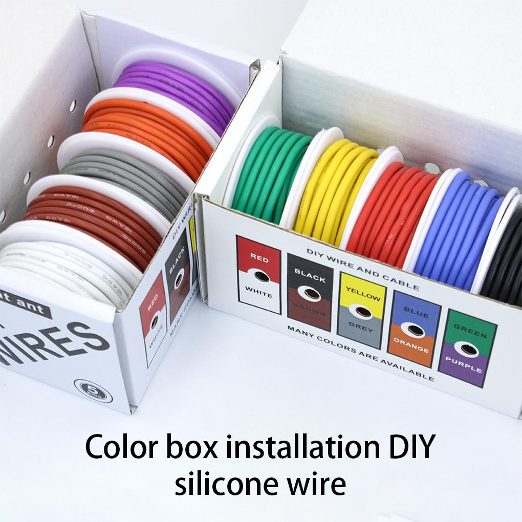 50 м 30AWG DIY Электрический провод 5 цветов в ассортименте Упаковка Луженая медь Многоцелевой Кабель с защитой от истирания Товары для дома