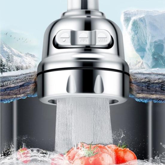 Удлинитель для смесителя Yousheng, вращающийся на 360 градусов, поворотный распылитель с 3 скоростями потока воды, поворотная головка для смесителя, насадка для смесителя