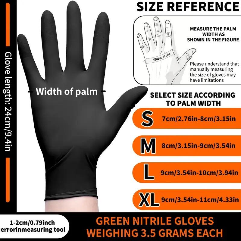 Черные многоразовые нитриловые перчатки водонепроницаемые и нескользящие перчатки для уборки кухни для работы чистящие средства одноразовые перчатки