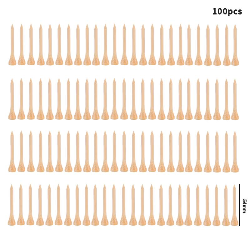 100Pcs/Set Golf Tees Bamboo Tee Golf Balls Holder 4 Size Stronger Than Wood Tees