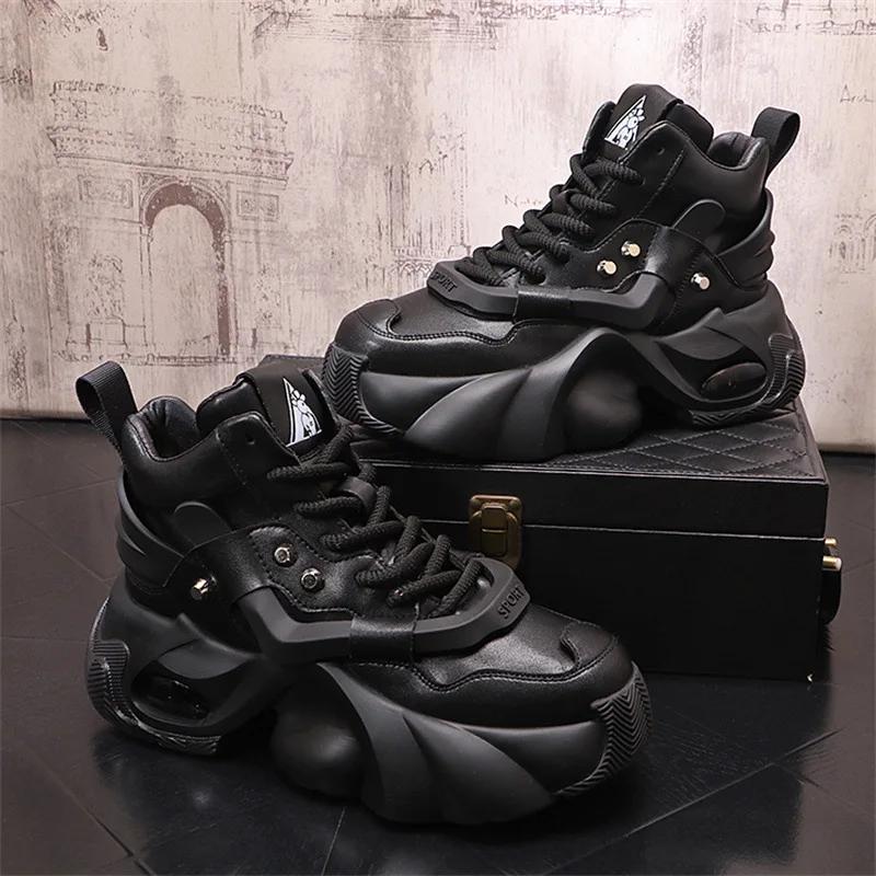 Men High-top Casual Sneakers Designer Platform Shoes for Men Height Increasing Sports Shoes Luxury Tenis Shoes Zapatillas Hombre
