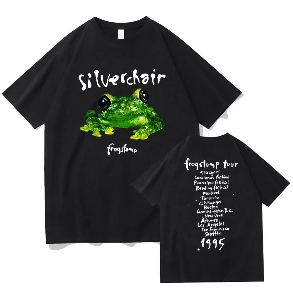 Футболки Silverchair Frogstomp 1995 с коротким рукавом для женщин/мужчин, хлопковая футболка в стиле хип-хоп, летняя повседневная готическая футболка унисекс