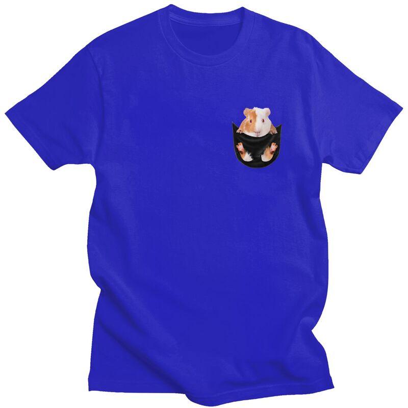 Custom Funny Guinea Pig In Pocket T Shirt for Unisex Tshirt Fashion Tee Short Sleeve Pet Owners T-shirts Clothing