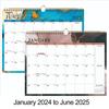 Английский календарь 2024-2025 настенный календарь тайм-менеджмент ежемесячный календарь-планировщик для домашнего офиса и школы