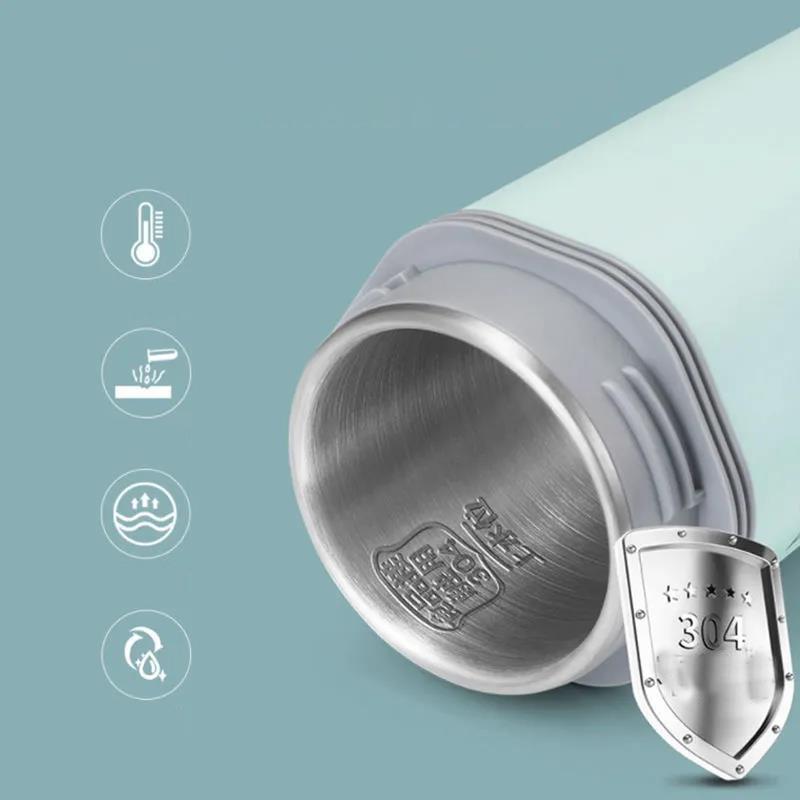 Портативный электрический чайник из нержавеющей стали с подогревом, автомобильная 8-часовая термоизоляционная чашка, чашка для кофе, чая, воды, нагревательная чашка