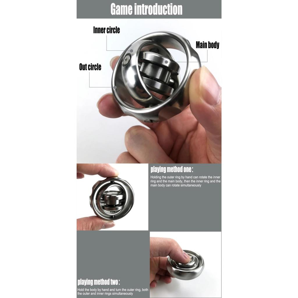 Upgraded EDC Metal Fingertip Gyro Gyroscope Hand Spinner Decompression Anti Stress Balance Rotator Toy Adult Kids Interest Gift