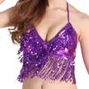 Tassel Belly Dance Bra Sequin Show Costumes Charming Performance Top  Women