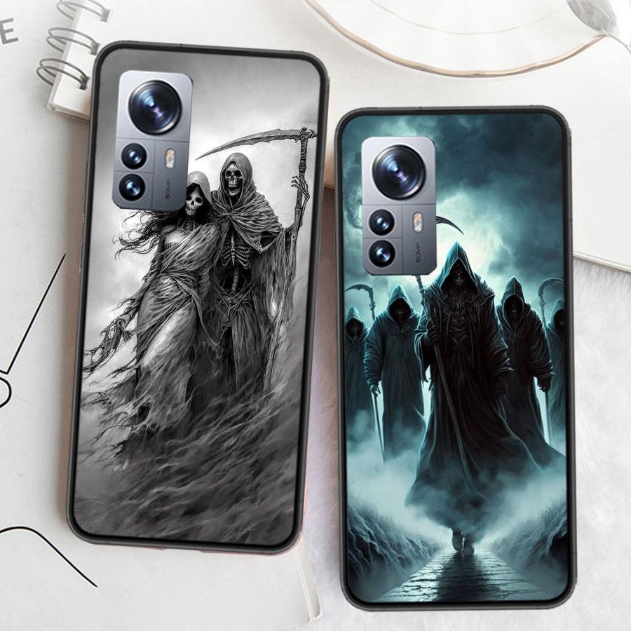 Чехол для телефона Смерть Жнец Череп для Xiaomi Poco X7 X6 X5 X4 X3 GT NFC M4 M5 Pro 5G M3 Mi F6 F5 F4 F3 F2 F1 Capa Coque TPU Cov