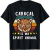 Каракал Ретро Винтаж Духовное Животное Звезда Дикая Кошка Рысь Любитель Футболка