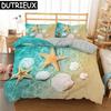 Seaside Beach 3D Duvet Cover Bedding Set Comforter Linen Pillowcases Quilt Cover Home Decor Single Double Twin King Queen