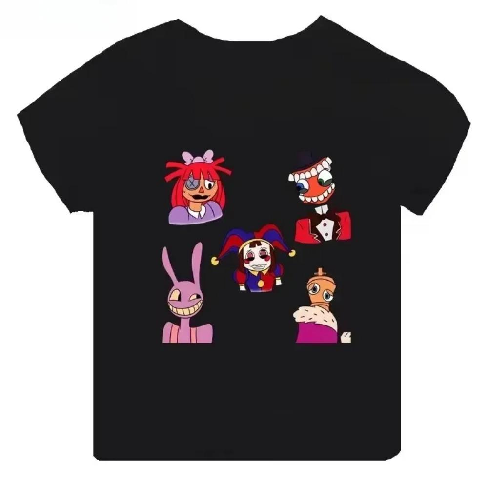 Summer Cotton Children's T-shirt The Amazing Digital Circus Cartoon Pattern - Suitable for Summer Dressing