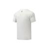 Футболка мужская с коротким рукавом и круглым вырезом Li Ning Running Series со светоотражающим принтом, стандартная белая ATSR489-2