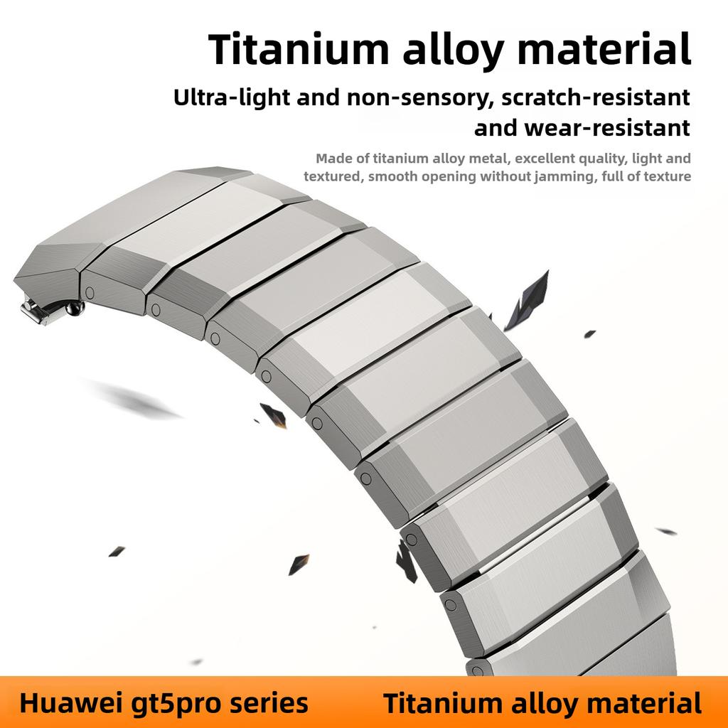 Оригинальный ремешок No Gaps Luxury Titanium для Huawei Watch GT 5 Pro Металлический браслет для Huawei Watch GT5 Pro Специализированный ремешок для часов