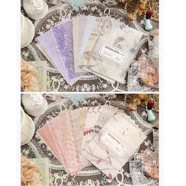 20 листов Эстетичная декоративная бумага для скрапбукинга, украшения для журнала, фотоальбома, фоторамок
