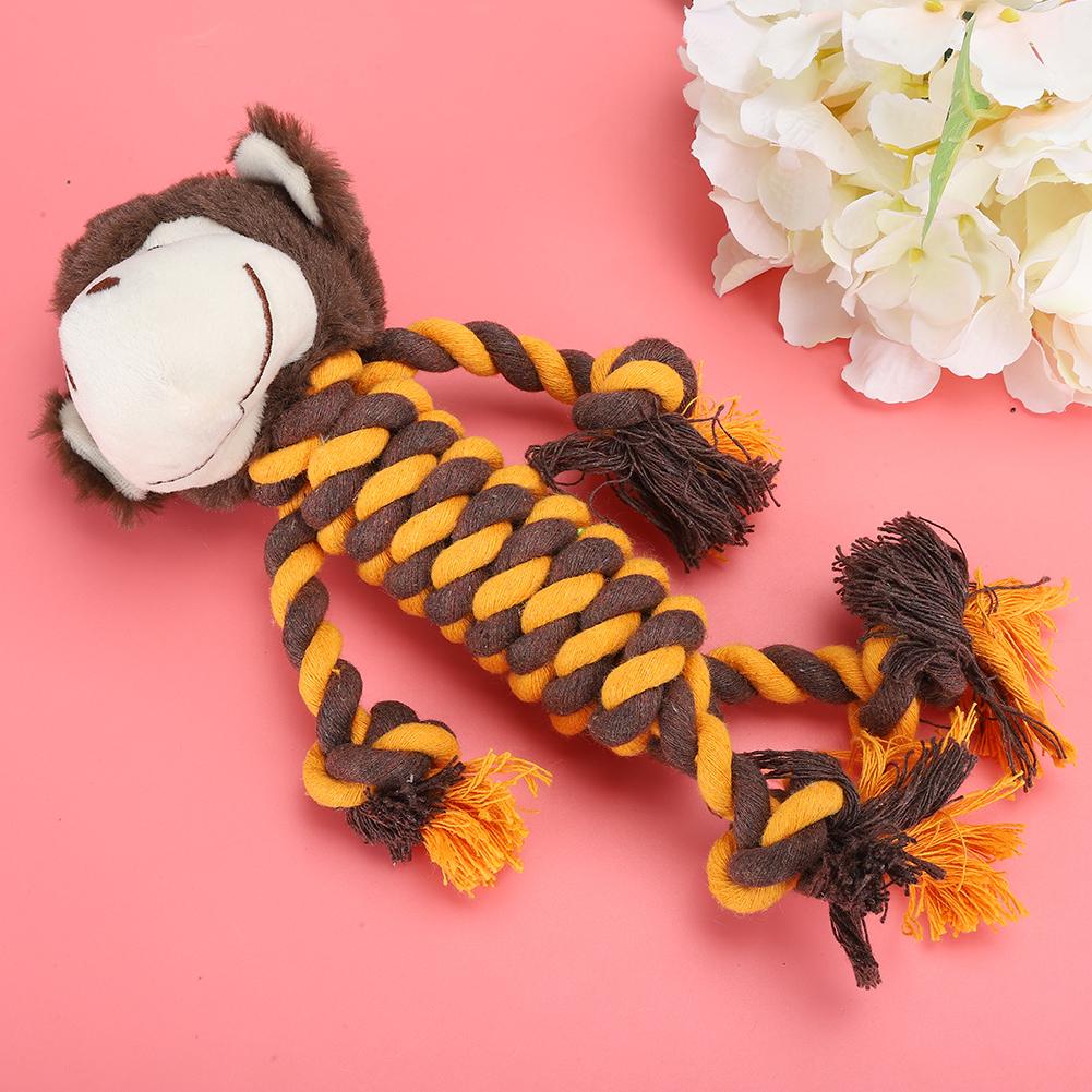 Собака мультяшная игрушка в виде животного плюшевая хлопковая веревка чистка зубов антиукус молярная игрушка(Обезьяна )