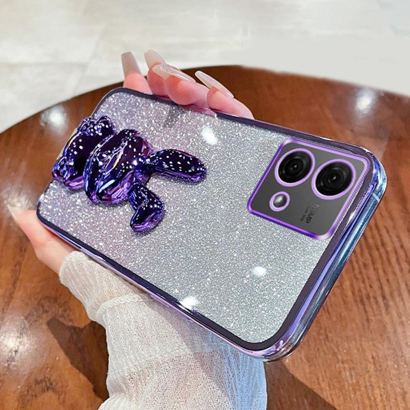 Для Motorola Moto G84 5G тонкий чехол милый кролик противоударный чехол для телефона с подставкой