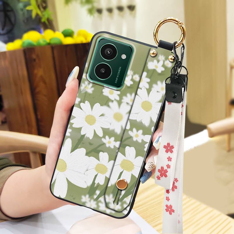 Подставка-держатель для телефона Чехол для телефона для Nokia HMD Pulse/Pulse+/Pulse Pro Прочный Водонепроницаемый Ремешок на запястье Шнурок Цветок