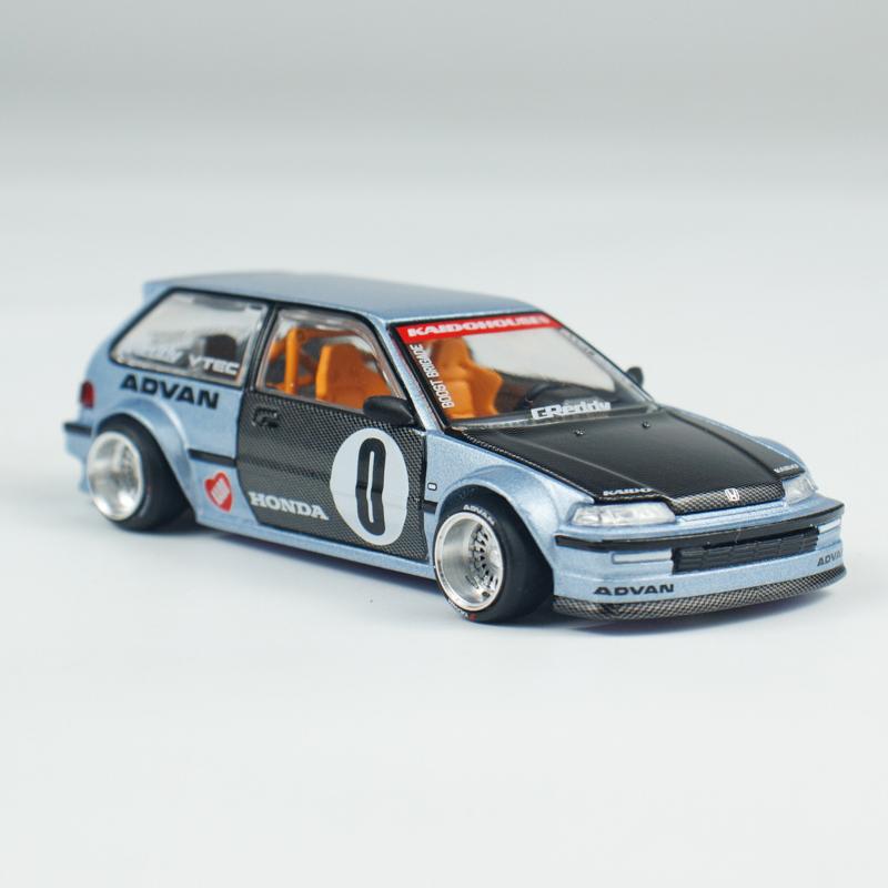 Kaido House + MINIGT Honda Civic EF Kaido Roulette V1 Сплав Модель Машины 179