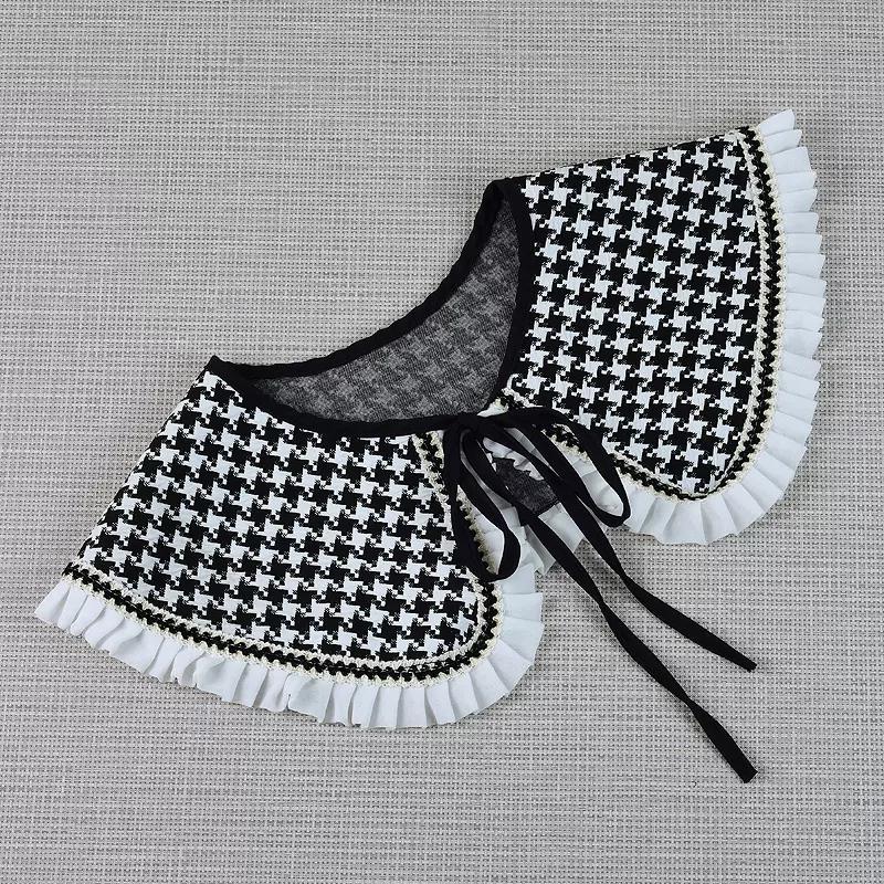 Мода 2023 года, женская, для девочек, кукла Лолита, шаль, поддельный воротник, вышитое ожерелье, лацкан, блузка, накидка на плечо, короткая накидка, поддельный воротник