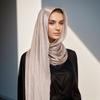 180 см Модный Однотонный Мерцающий Хиджаб Шарф с Заломами Мусульманская Женщина Хиджабы Платки Исламская Женщина Длинные Накидки Повязка на Голову Чистый Тюрбан Подарок