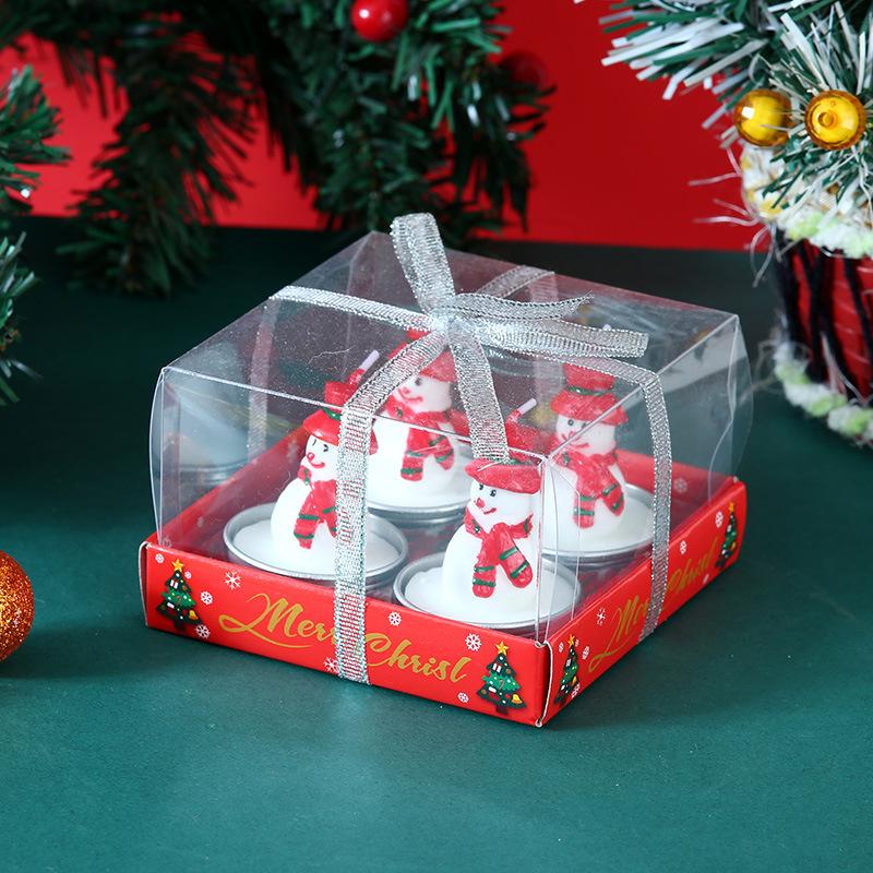 New Christmas Candle Set Souvenir Venue Decoration Small Ornaments Atmosphere Candle Light Small Gift