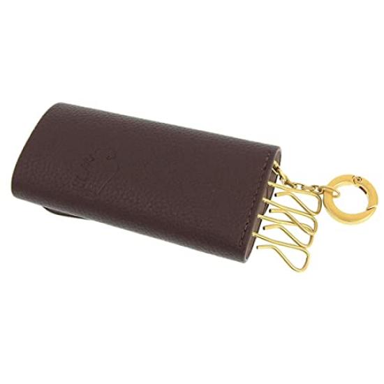 Key Case with Key Ring Leather Genuine Leather Brand 4 Key Holder Leather Genuine Leather SKH090 PI0005 Unisex IL BISONTE [IL BISONTE] Men's (SIGARO