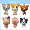 Home Chis Sweet Animal Figures Resin Toy For Keychain Making And Craft Projects