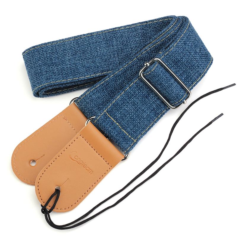 Гитарный ремень, удобный хлопковый льняной ремень, регулируемая длина, гитарный хвост, гвоздь, плечевой ремень для народа