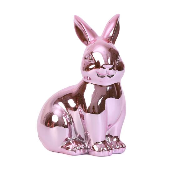 Пасхальный кролик, блестящая статуэтка кролика, копилка, винтажная скульптура кролика для домашнего офиса, декор стола, принадлежности для весенней вечеринки
