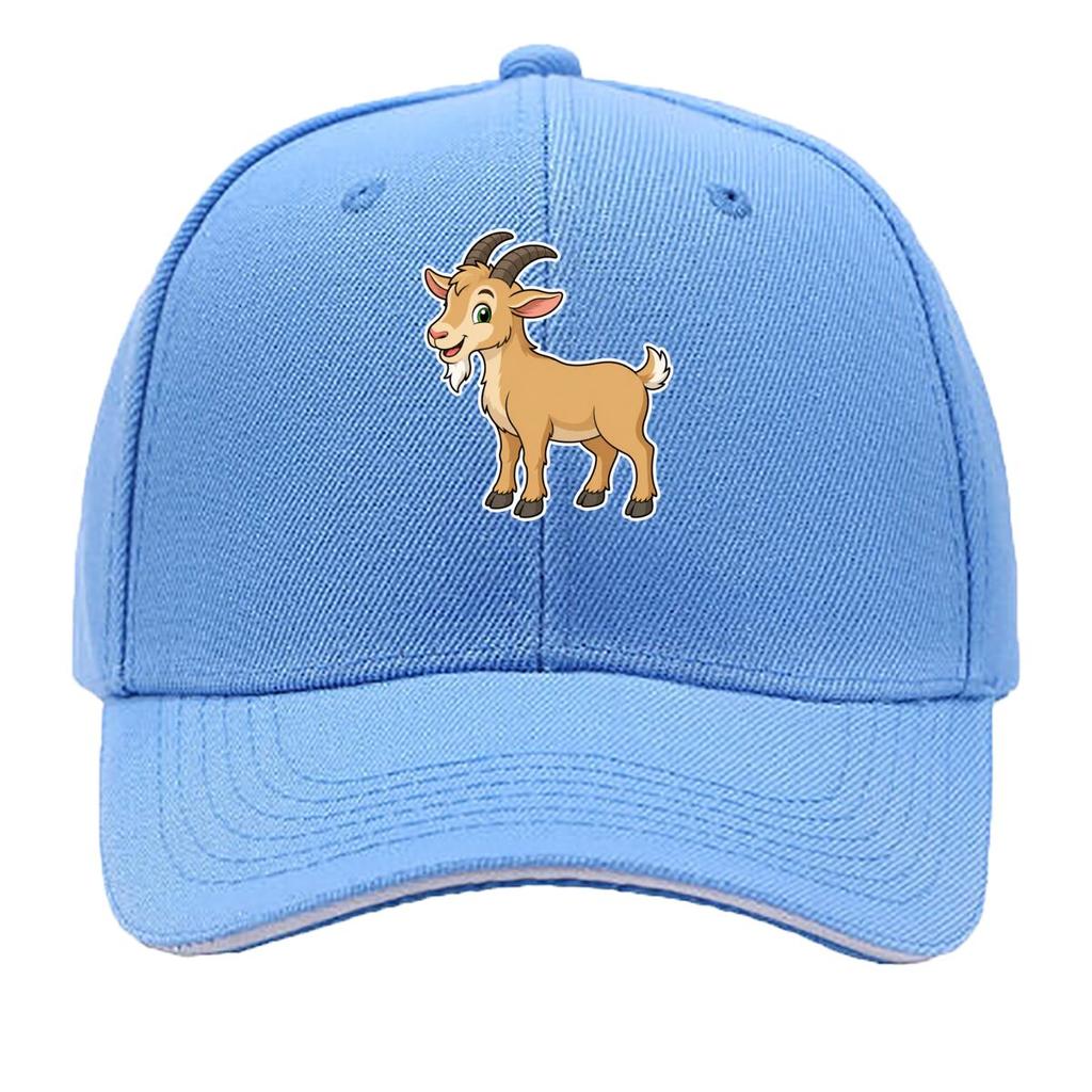 Cute Cartoon Goat Character Illustra Hip Hop hat Fashion Outdoor Sports Sandwich Baseball Cap