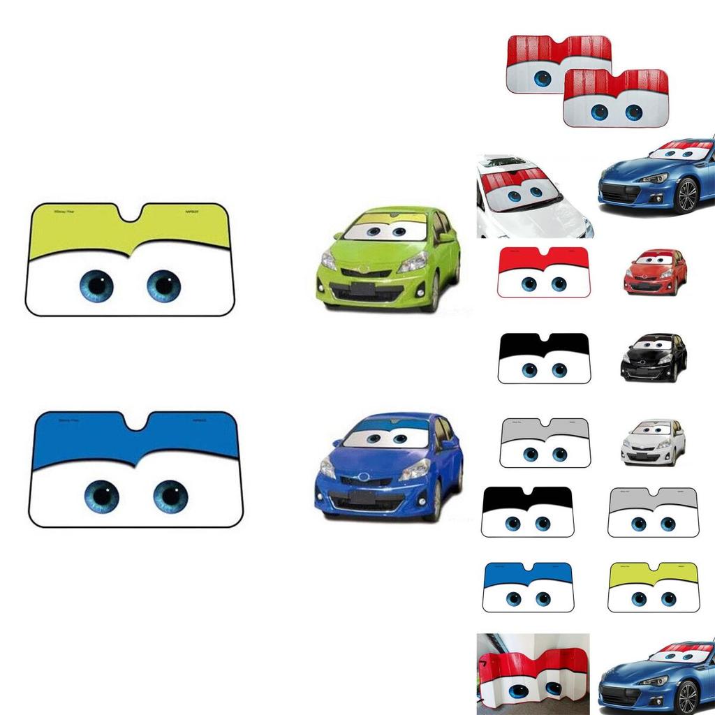 Cartoon Aluminium Foil Car Windshield Sun Shade Big Eyes Cars Front Window Visor