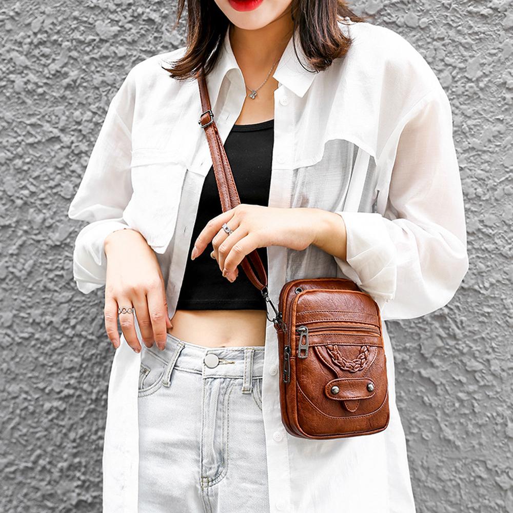 Винтажные кошельки для женщин, сумка через плечо, ретро сумки через плечо из искусственной кожи, маленькие сумки через плечо для