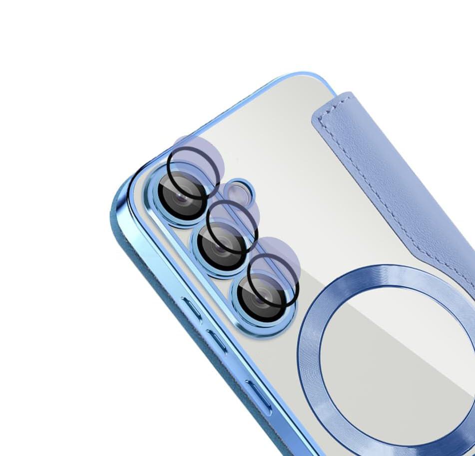 Samsung Galaxy A37 5G Flip Case, RFID Wallet MagSafe with Camera Protection, Blue