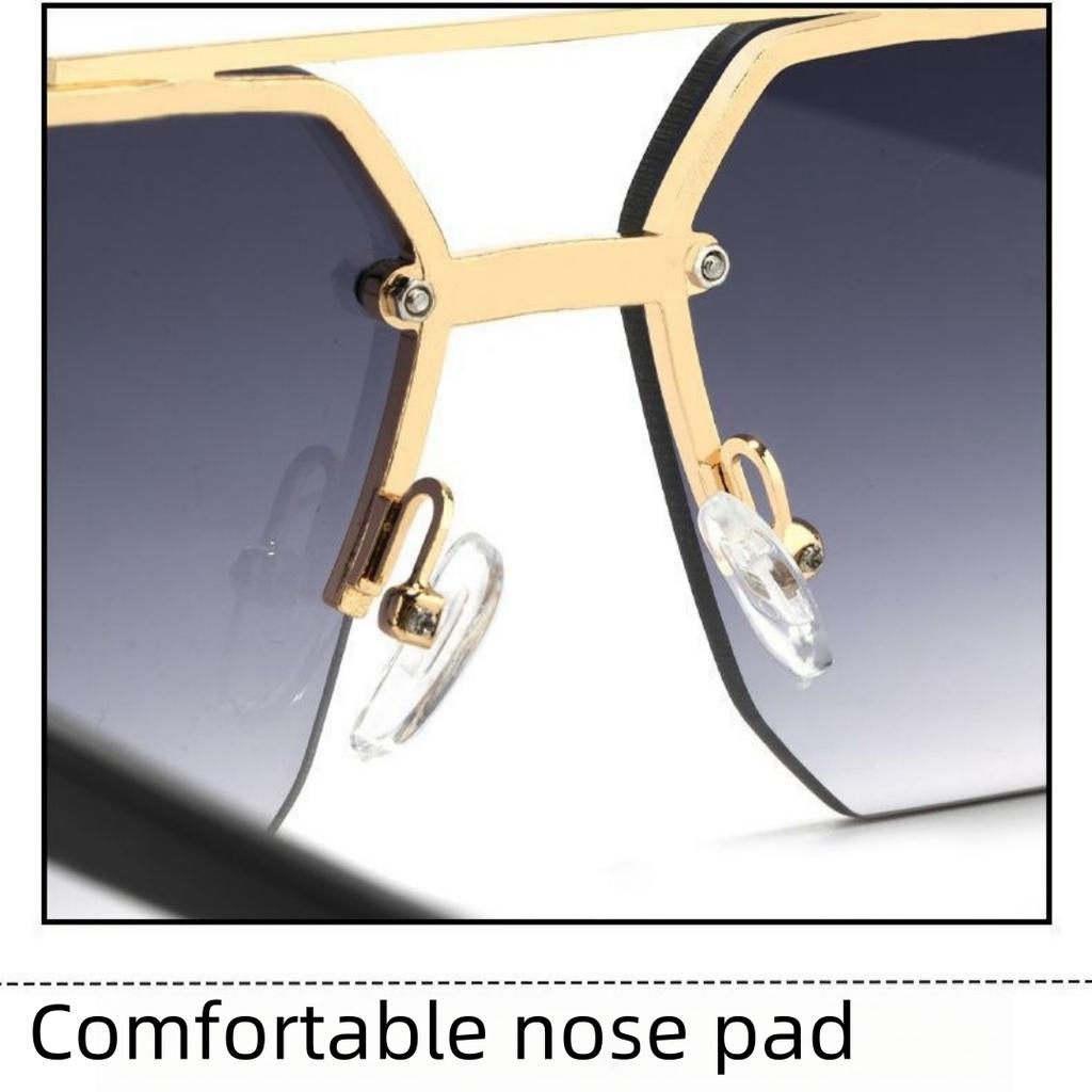 Солнцезащитные очки с двойной перемычкой, полуободковые, новые, квадратные, UV400, для мужчин, вождения, женщин, модные, премиальные