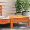 Garden Stool Wax Brown Solid Pine Wood