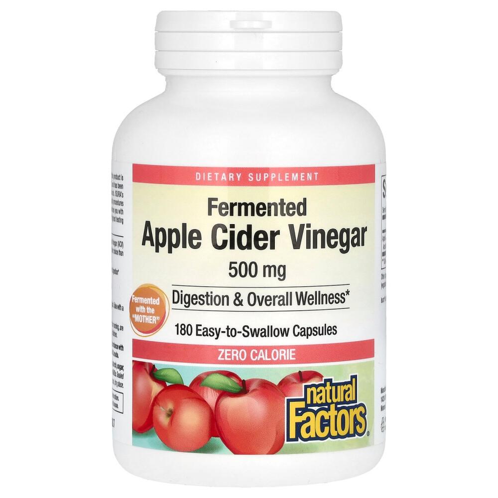 iHerb Natural Factors Apple Cider Vinegar 500mg Capsules, 180 Count