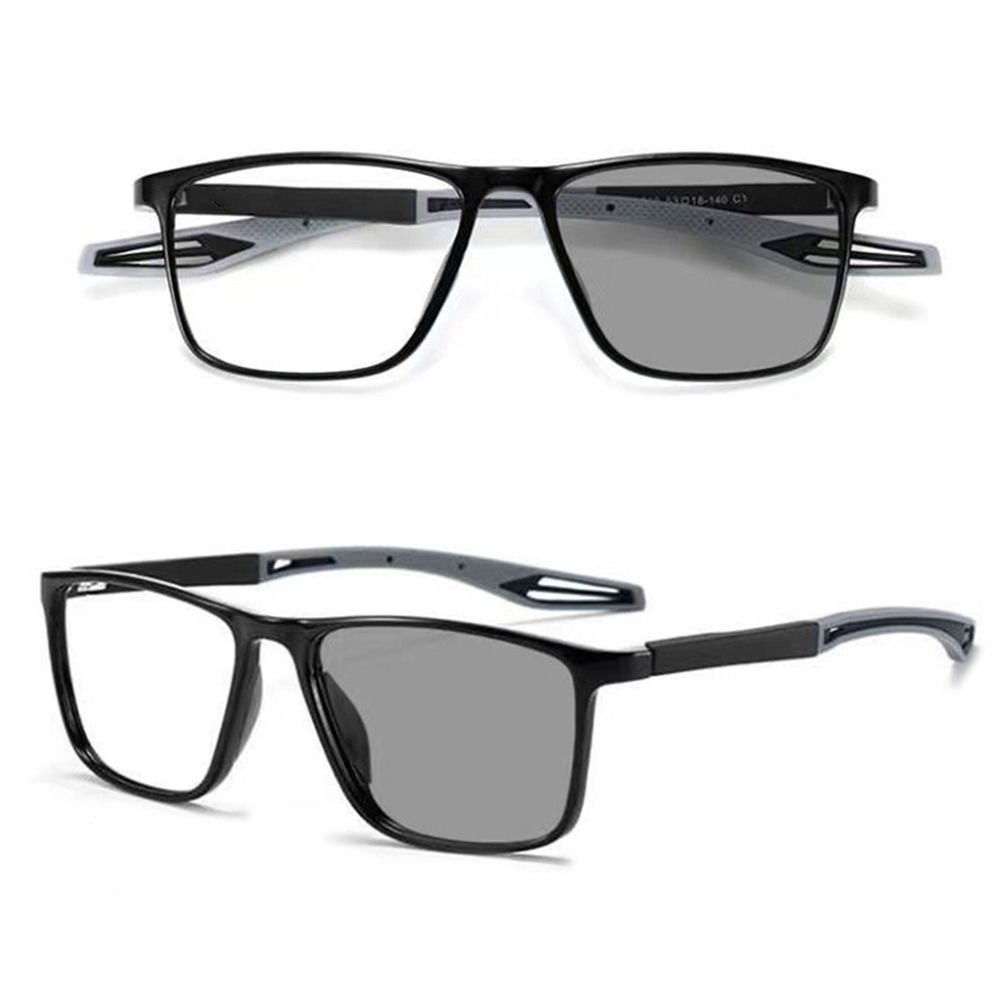 TR90 Frame Photochromic Glasses Lightweight Anti-Blue Light Glasses Myopia Eyewear Men Women