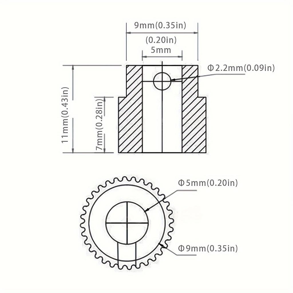Набор из 5 предметов из 36 зубчатых шестерен экструдера из нержавеющей стали - привод деталей для 3D-принтера, совместимый с CR - 10, CR - 10S, S4, S5, Ender 3 и Ender 3 Pro