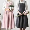 Korean Style Florist Apron Cotton Work Dress Simple Kitchen Apron
