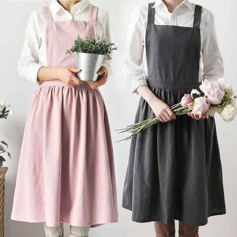 Cotton Florist Apron Korean Style Work Dress High Quality Kitchen Apron