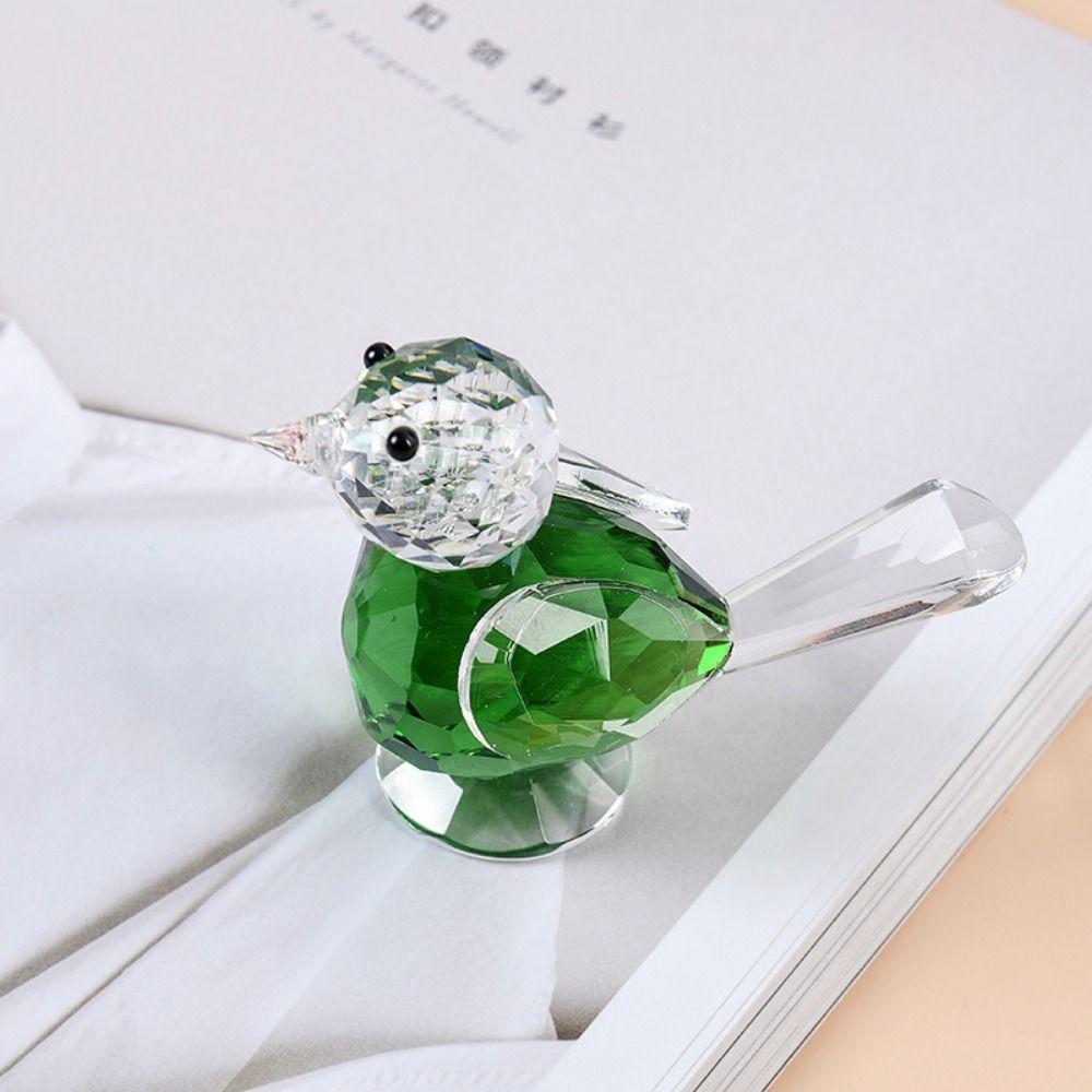 Exquisite Bird Figurines Crystal Craft Simulation Bird Ornaments Crystal Bird Ornaments Desk
