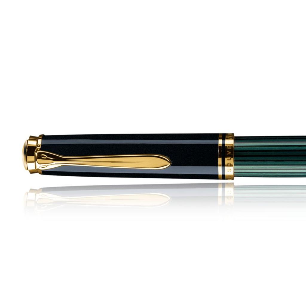 Pelikan Souveraine M400 Fountain Pen Green Stripe B Bold M400