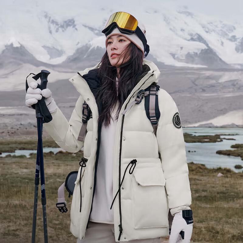 Bosideng B40142302 Hooded Waist-Cinching Down Jacket