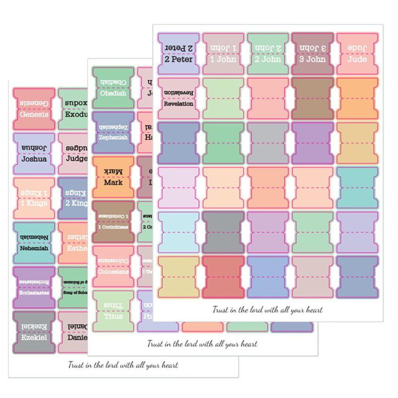 3 листа(90pcs) Библейские вкладки крупным шрифтом и легко читаемые принадлежности для ведения библейского дневника самоклеящиеся индексные наклейки канцелярские товары