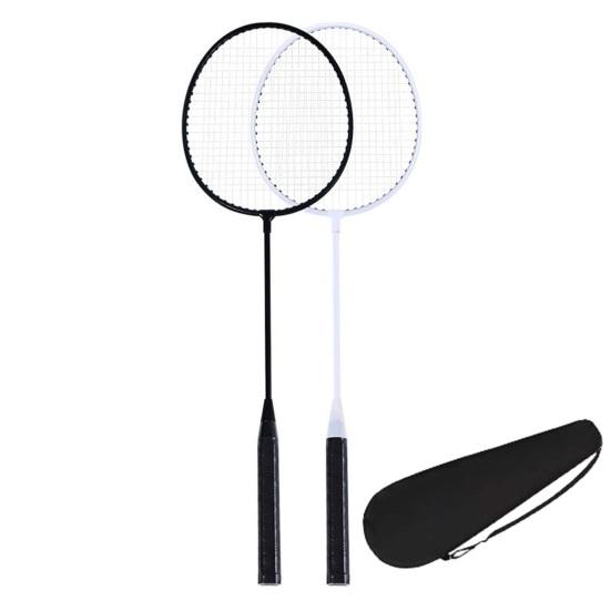 1 комплект ракеток для бадминтона, набор для взрослых, ракетка для бадминтона из сплава на 2 игрока с нескользящими ручками, профессиональное сменное оборудование для тренировок по бадминтону