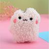 Small Cute Pearl Plush Dog Cat Rabbit Bear Bead Chain Pendant Plush Stuffed Animal Toy Birthday Gift for Girls&Boys 8cm