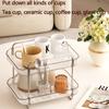 2 Tier Makeup Rack Skincare Countertop Organizer Office Double-Layer Water Cup Holder Seasoning Shelf Bathroom Storage Shelves