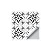 4 шт. ins черно-белые Нескользящие наклейки для напольной плитки для ванной комнаты, водонепроницаемые самоклеящиеся наклейки из ПВХ